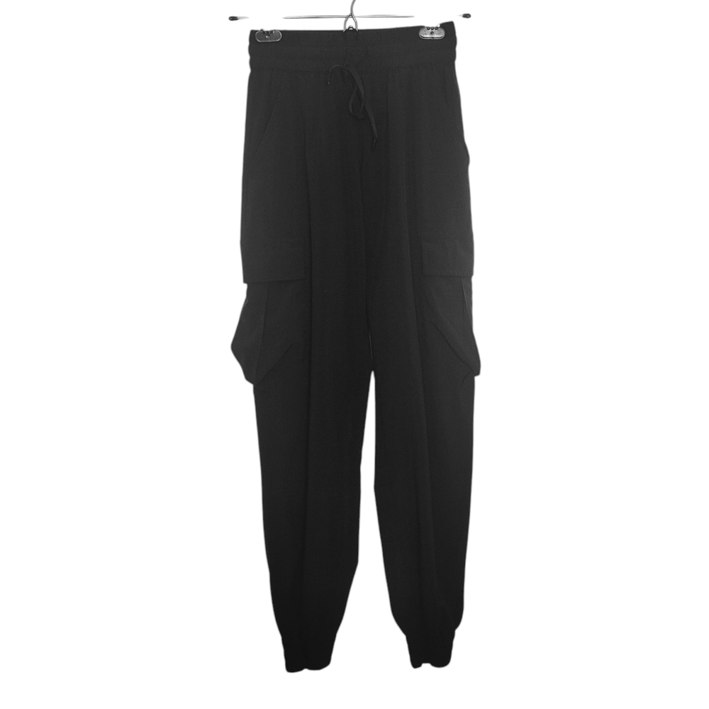 Aritzia Black Cargo Joggers with Drawstring